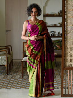 Suta - Multi Color Colorblocked Saree