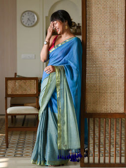 Suta - Blueblocked Saree