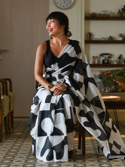 Suta - Multi Color Geometric Saree