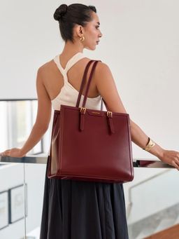 MIRAGGIO - Judith 14 Inch Tote Bag - Wine (L)