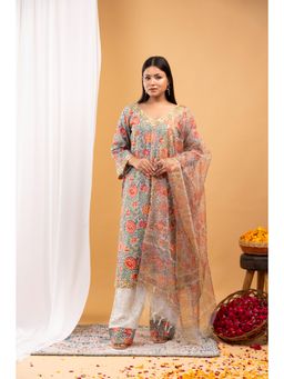 Aritri - Meadow Bloom Floral Printed Kurta with Pant & Dupatta