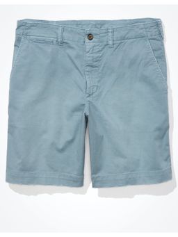 American Eagle - Men Blue Flex 9 Inches Lived-in Khaki Shorts