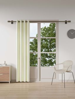 Ddecor Live Beautiful - 1 Piece of 7 Ft Door Ready Made White Polyester Curtain