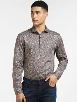 Jack & Jones - Red Floral Full Sleeves Shirt