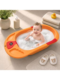StarAndDaisy - Unisex Orange Solid/Plain Bath Tub