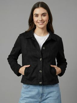 Scoup - Black Faux Suede Jacket