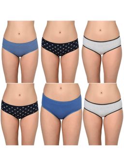 Bodycare - Women's Multi High Cut Panty (pack Of 6) - Multi-Color