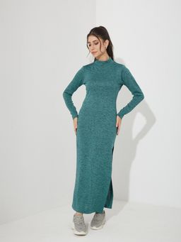 Miss Chase - Teal Cotton Solid Dress