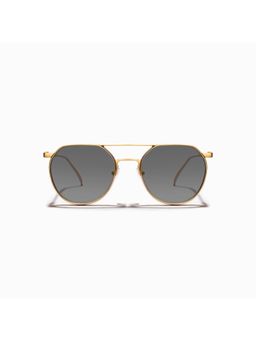 SAM AND MARSHALL - Alpha UV Protected Tinted Metal Round Black Sunglasses