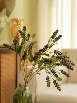 Pure Home + Living - Dark Green Artificial Berry Stem - Single