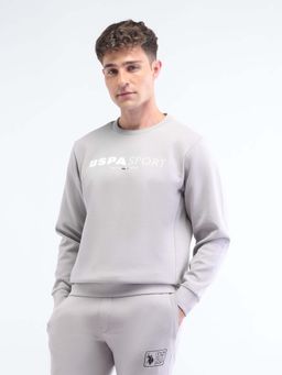 U.S. POLO ASSN. - Men Grey Crew Neck Sweatshirt