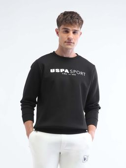 U.S. POLO ASSN. - Men Black Crew Neck Sweatshirt