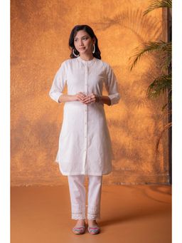 Juniper - Off-White Chikankari Kurta