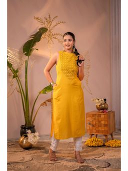 Juniper - Patchwork Mustard Kurta