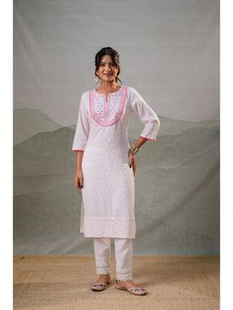 Juniper - Rosebud Yoke Printed Kurta