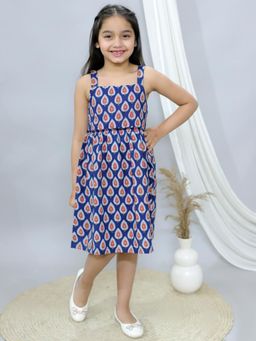 Ka-mee - Girls Cotton Printed Midi Dress
