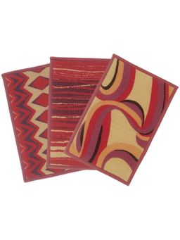 BIANCA - Highly Durable Anti Slip Multi-Color Printed Door Mat-3 Piece Set