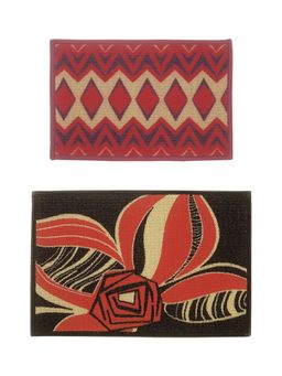 BIANCA - Highly Durable Anti Slip Multi-Color Printed Door Mat-2 Piece Set