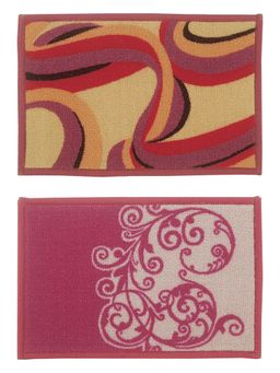 BIANCA - Highly Durable Anti Slip Multi-Color Printed Door Mat-2 Piece Set
