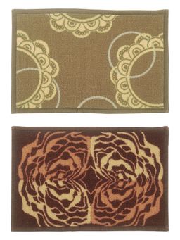 BIANCA - Highly Durable Anti Slip Multi-Color Printed Door Mat-2 Piece Set