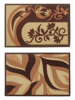 BIANCA - Highly Durable Anti Slip Multi-Color Printed Door Mat-2 Piece Set