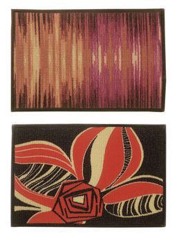 BIANCA - Highly Durable Anti Slip Multi-Color Printed Door Mat-2 Piece Set