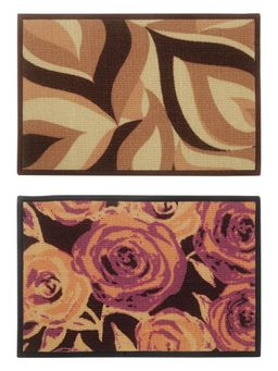BIANCA - Highly Durable Anti Slip Multi-Color Printed Door Mat-2 Piece Set