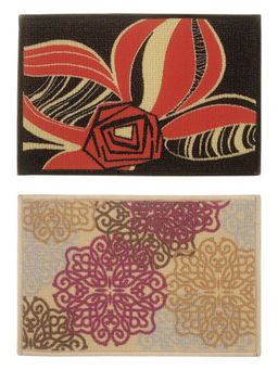 BIANCA - Highly Durable Anti Slip Multi-Color Printed Door Mat-2 Piece Set