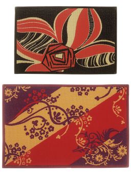 BIANCA - Highly Durable Anti Slip Multi-Color Printed Door Mat-2 Piece Set