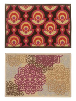 BIANCA - Highly Durable Anti Slip Multi-Color Printed Door Mat-2 Piece Set