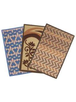 BIANCA - Highly Durable Anti Slip Multi-Color Printed Door Mat-3 Piece Set