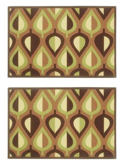 BIANCA - Highly Durable Anti Slip Multi-Color Printed Door Mat-2 Piece Set