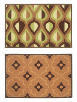 BIANCA - Highly Durable Anti Slip Multi-Color Printed Door Mat-2 Piece Set