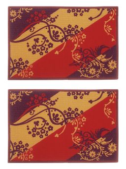 BIANCA - Highly Durable Anti Slip Multi-Color Printed Door Mat-2 Piece Set
