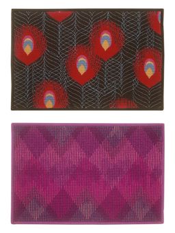 BIANCA - Highly Durable Anti Slip Multi-Color Printed Door Mat-2 Piece Set