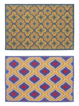 BIANCA - Highly Durable Anti Slip Multi-Color Printed Door Mat-2 Piece Set