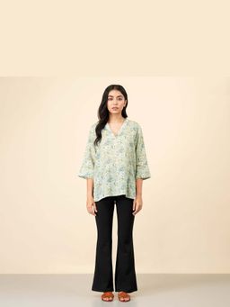 Celery - Hazel Grey Floral Tunic
