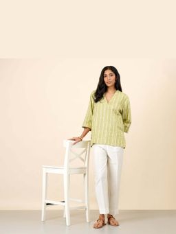 Celery - Pista Green Stripes Tunic