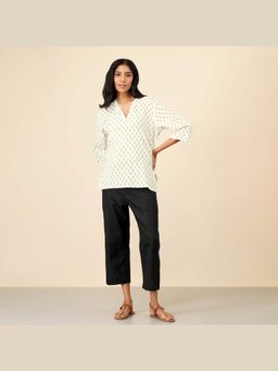 Celery - Posy White Floral Print Tunic