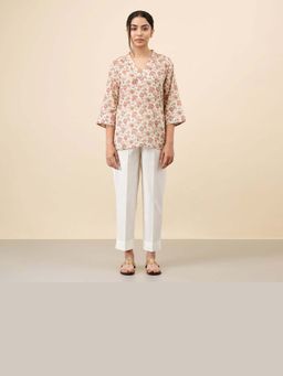 Celery - Malli White Floral Tunic