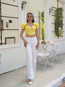 Heaven & Above - Sunflower Yellow Crop Top