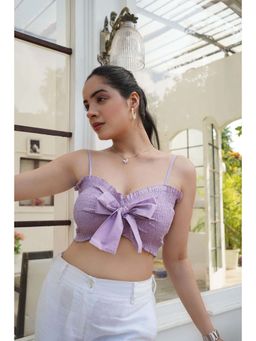 Heaven & Above - Women Lavender Crop Top