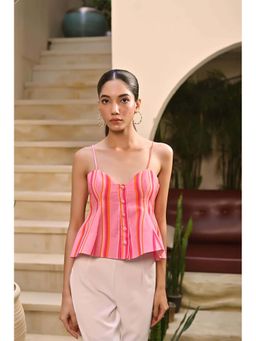 Heaven & Above - Bella Striped Pink Top