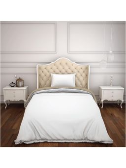 SPACES - Hypro Cotton 350 Tc Sateen Plain Single Quilt White - White