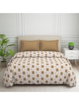 Welspun - Harmony Polycotton 120 Tc Percale Ornate Double Quilt Light Blue - Blue