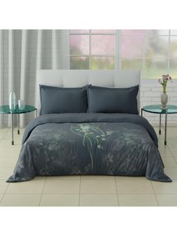 SPACES - Elegance Noir 100% Cotton 200 Tc Floral Winter Double Quilt Dark Teal - Teal