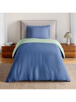 SPACES - Everyday Essentials Cotton 170 Tc Plain Single Quilt Blue - Blue