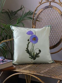 Crown of Poppies - Vintage Garden Medley Cushion Cover - Multi-Color (16 X 16 Inches)