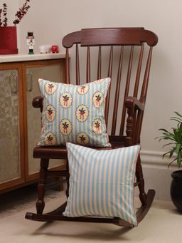 Crown of Poppies - Christmas Cabin Edit Cushion Cover - Multi-Color (16 X 16 Inches) (Pack of 2)