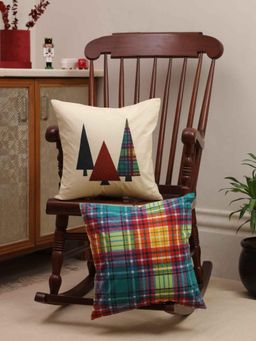 Crown of Poppies - Holly Hearth Christmas Story Cushion Cover (16 X 16 Inches) (Pack of 2)